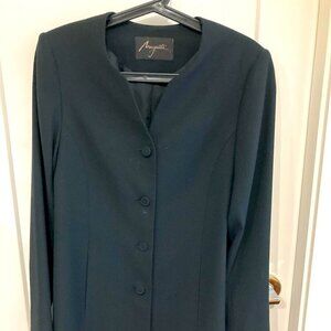 MARGARETA Sz 12 Career Blazer Lined Rounded Collar Jacket